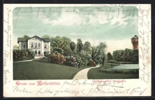 AK Wolfenbüttel, Cafe mit Waldpartie