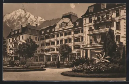 AK Bad Reichenhall, Kurhaus Axelmannstein mit Hohenstaufen