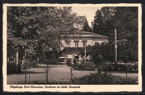 AK Bad Schandau, Kurhaus im städt. Kurpark