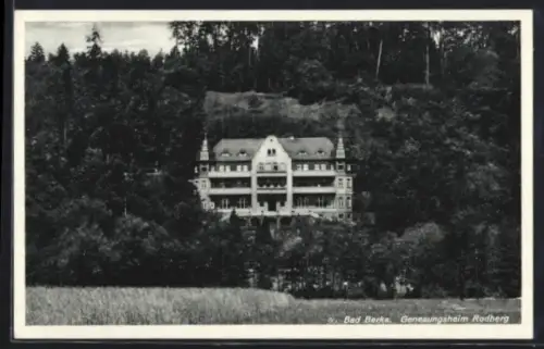 AK Bad Berka, Teilansicht mit Genesungsheim Rodberg