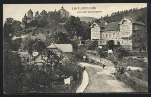 AK Bad Elgersburg, Blick auf das Hotel Eisenbahn-Erholungsheim