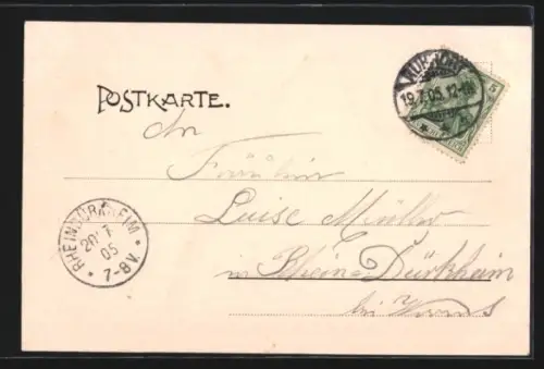 AK Homberg, Blick über Hafen, Ruhr und Rhein