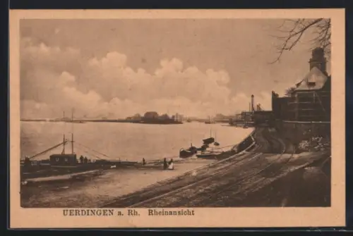 AK Uerdingen a. Rh., Rheinansicht