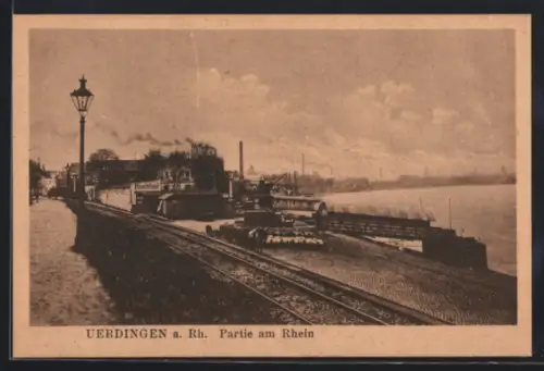 AK Uerdingen a. Rh., Partie am Rhein