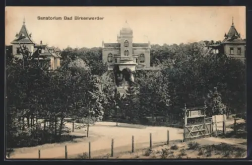 AK Birkenwerder, am Sanatorium Bad Birkenwerder