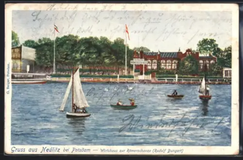 AK Nedlitz bei Potsdam, Gasthaus zur Römerschanze