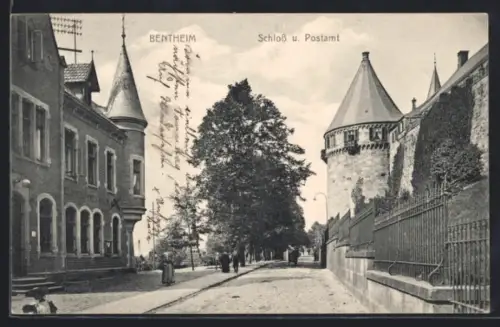 AK Bentheim, Schloss und Postamt