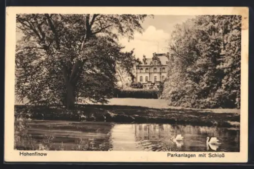 AK Hohenfinow, Parkanlagen mit Schloss