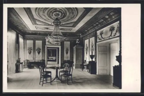 AK Hohenzieritz, Schloss um 1800, Speisezimmer