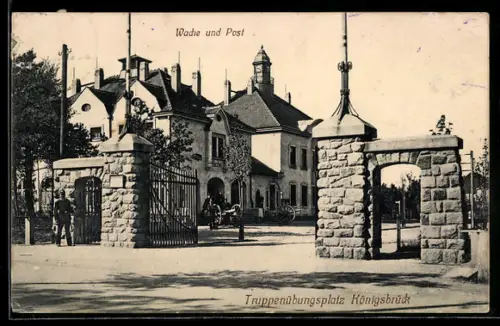 AK Königsbrück, Wache und Post auf dem Truppenübungsplatz