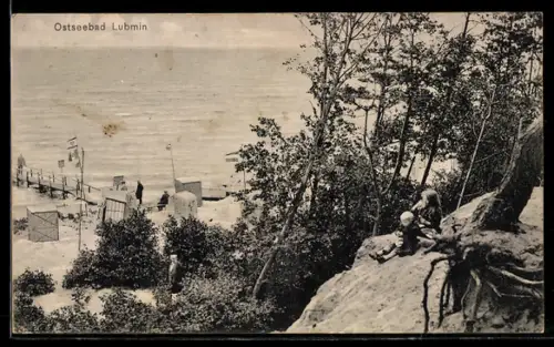 AK Lubmin / Ostsee, Strandpartie