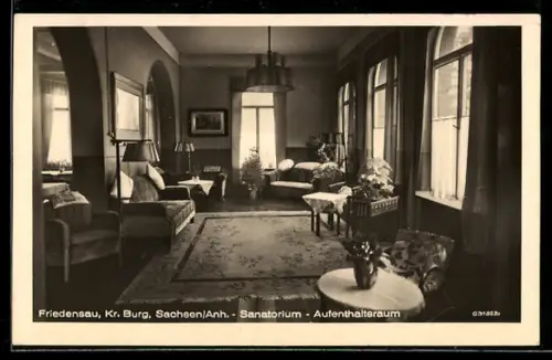 AK Friedensau, Aufenthalsraum im Sanatorium