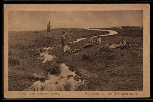 AK Scharmützelsee, Panorama an der Springseequelle