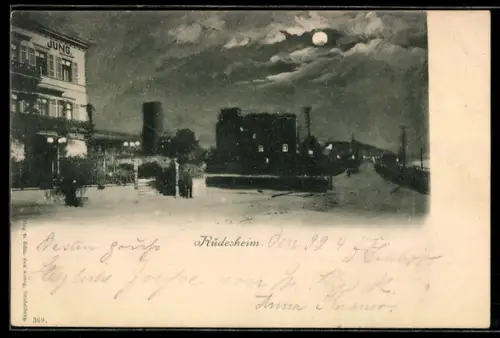 AK Rüdesheim / Rhein, Hotel Jung