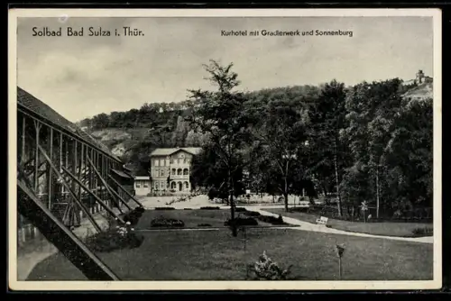 AK Bad Sulza i. Thür., Kurhotel, Gradierwerk, Sonnenburg
