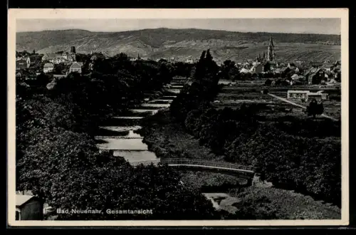 AK Bad Neuenahr, Gesamtansicht, Staustufen, Brücke