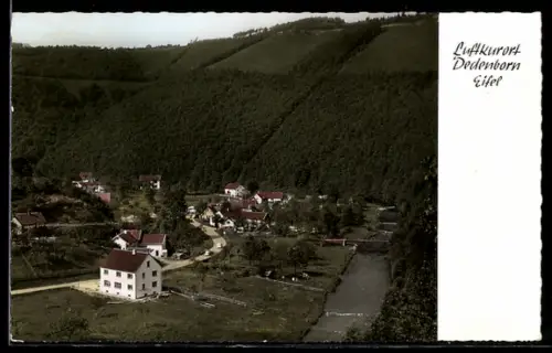 AK Dedenborn /Eifel, Ortsansicht mit Fluss aus der Vogelschau