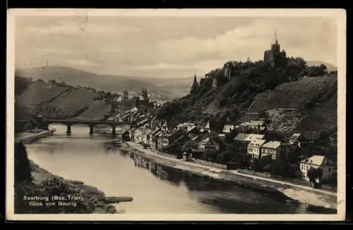 AK Saarburg /Trier, Blick von Beurig auf Saarburg