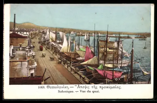 AK Salonique, Vue du quai