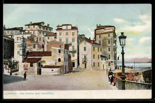 AK Corfou, Rue Arsène, aux murailles