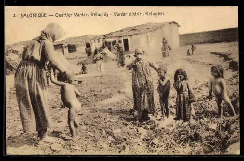 AK Salonique, Quartier Vardar, Réfugiés