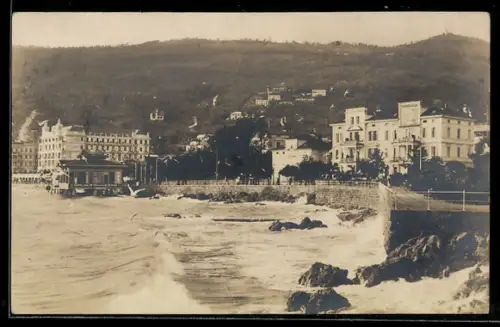AK Abbazia, Panorama mit Hotel
