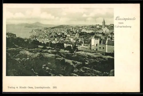 AK Lussinpiccolo, Teilansicht vom Calvarienberg gesehen