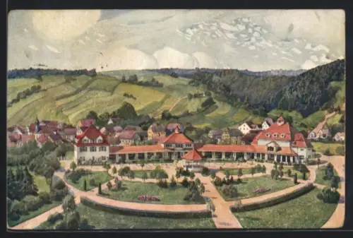 AK Bad Colberg, S. M., Kurhaus aus der Vogelschau