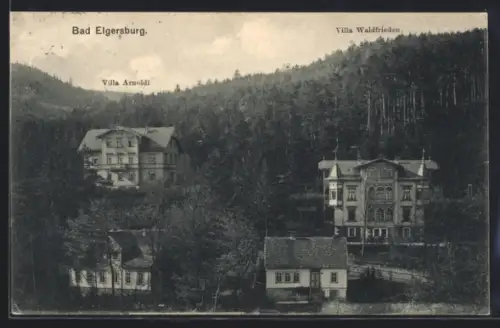 AK Bad Elgersburg, Hotels Villa Arnoldi und Villa Waldfrieden