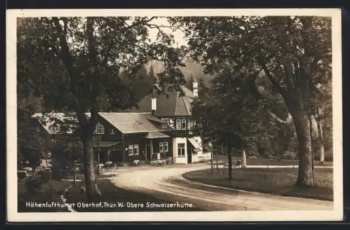 AK Oberhof / Thür., Weg zur Oberen Schweizerhütte