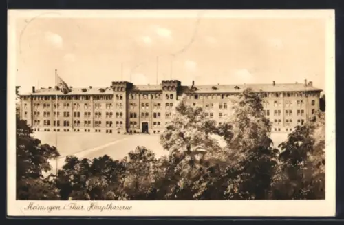 AK Meiningen, Hauptkaserne vom Wald aus gesehen