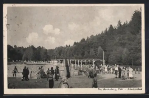 AK Bad Rastenberg i. Thür., Schwimmbad im Grünen