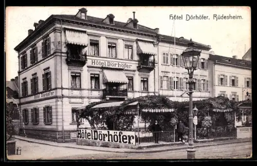 AK Rüdesheim am Rhein, Hotel Dörhöfer