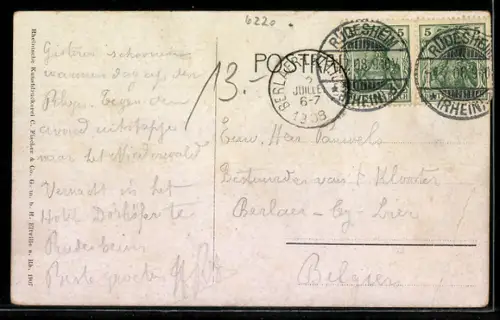 AK Rüdesheim am Rhein, Hotel Dörhöfer