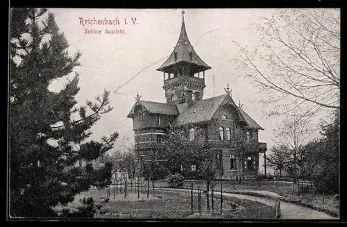 AK Reichenbach i. V., Gasthaus Schöne Aussicht