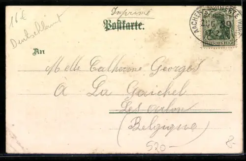 Lithographie Aachen, Totalansicht