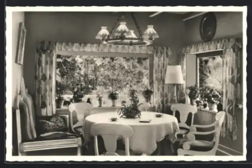 AK Glücksburg, Hoffmanns Kaffee Wein Stuben, Inh. C. H. Rowold, Innenansicht