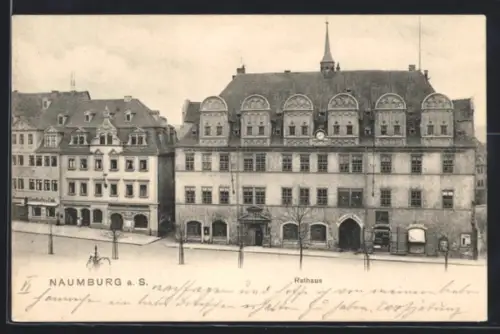 AK Naumburg a. S., Rathaus aus der Vogelschau