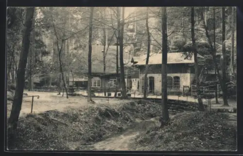 AK Uttewalder Grund /Sächsische Schweiz, Restaurant im Uttewalder Grund