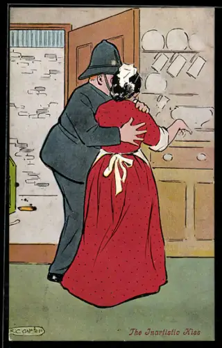 AK The Inartistic Kiss, Polizei