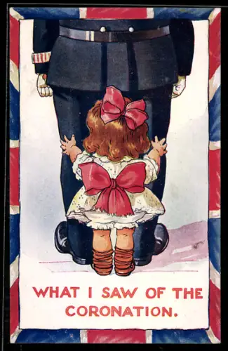 AK Mädchen wird der Blick auf die Krönung durch Polizisten versperrt, Polizei