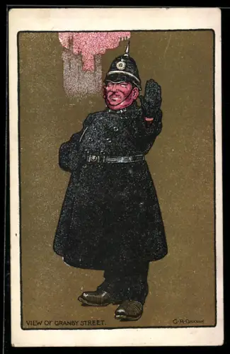 Künstler-AK View of Granby Street, Polizei