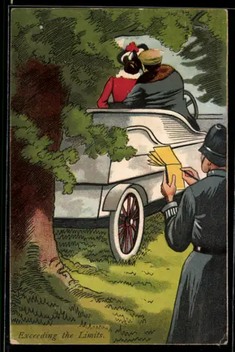 AK Polizist notiert sich küssendes Paar im Park