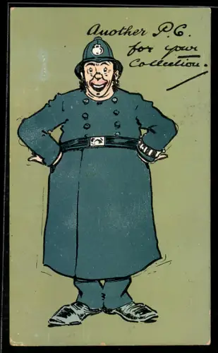 AK Beleibter britischer Polizist