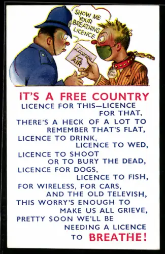 AK Britischer Polizist fragt Herrn nach Bewilligungsschein, Polizei