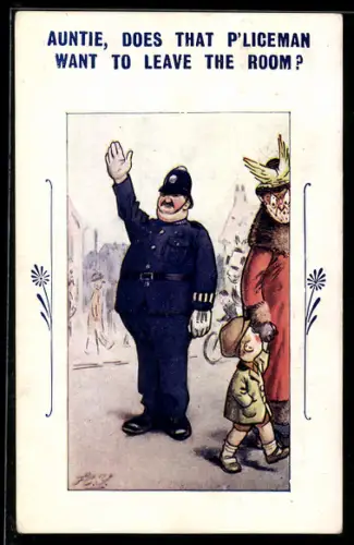 AK Britischer Polizist regelt den Verkehr