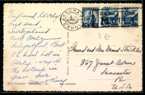 AK Genova, Piazza Corvetto, Strassenbahn