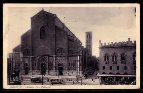 AK Bologna, Chiesa San Petronio, Strassenbahn