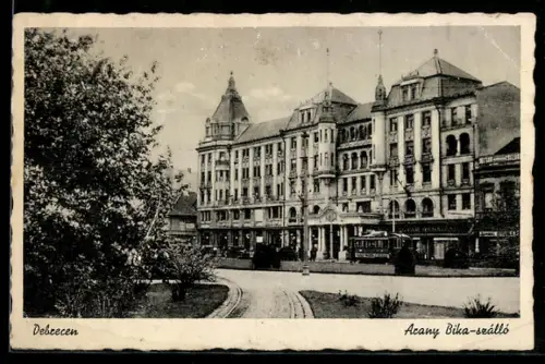 AK Debrecen, Arany Bika szálló, Strassenbahn