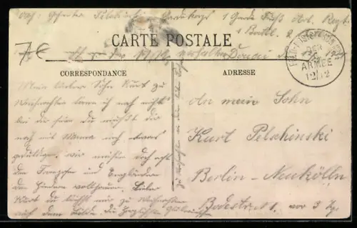 AK Douai, La Rue Saint-Jacques, Strassenbahn